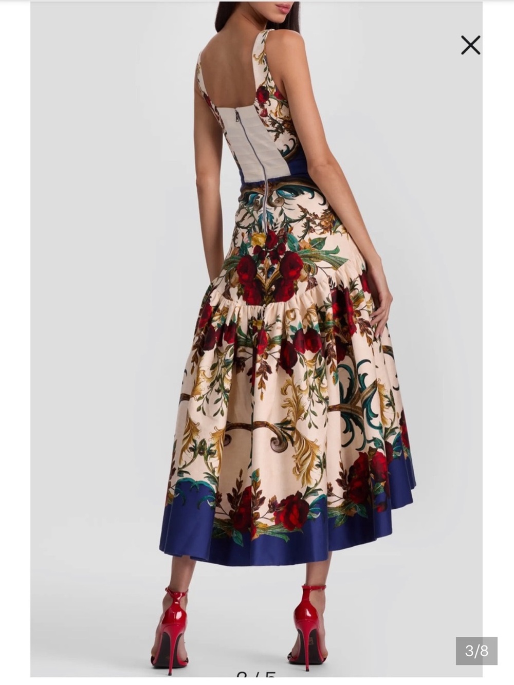 Alice + Olivia Baroque Gilded Rose Diana dress 4 $660 - Picture 3 of 8
